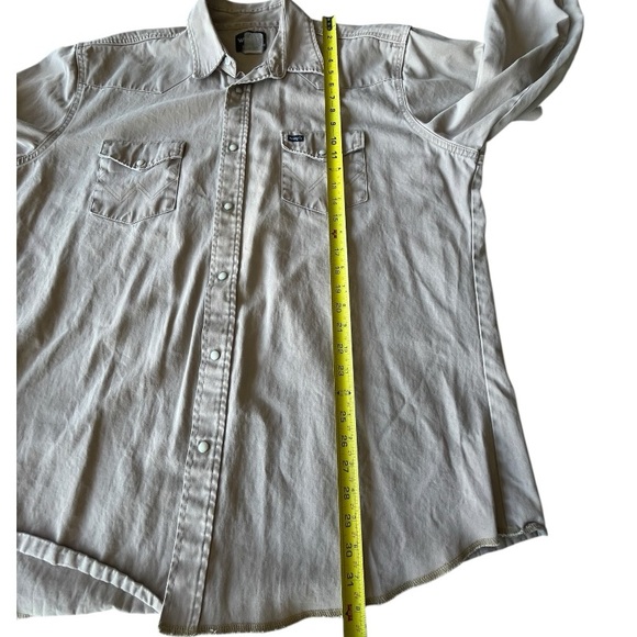 Vintage Wrangler Pearl Snap BrushPopper Shirt, Men’s 2XL XXL Western - Picture 7 of 8